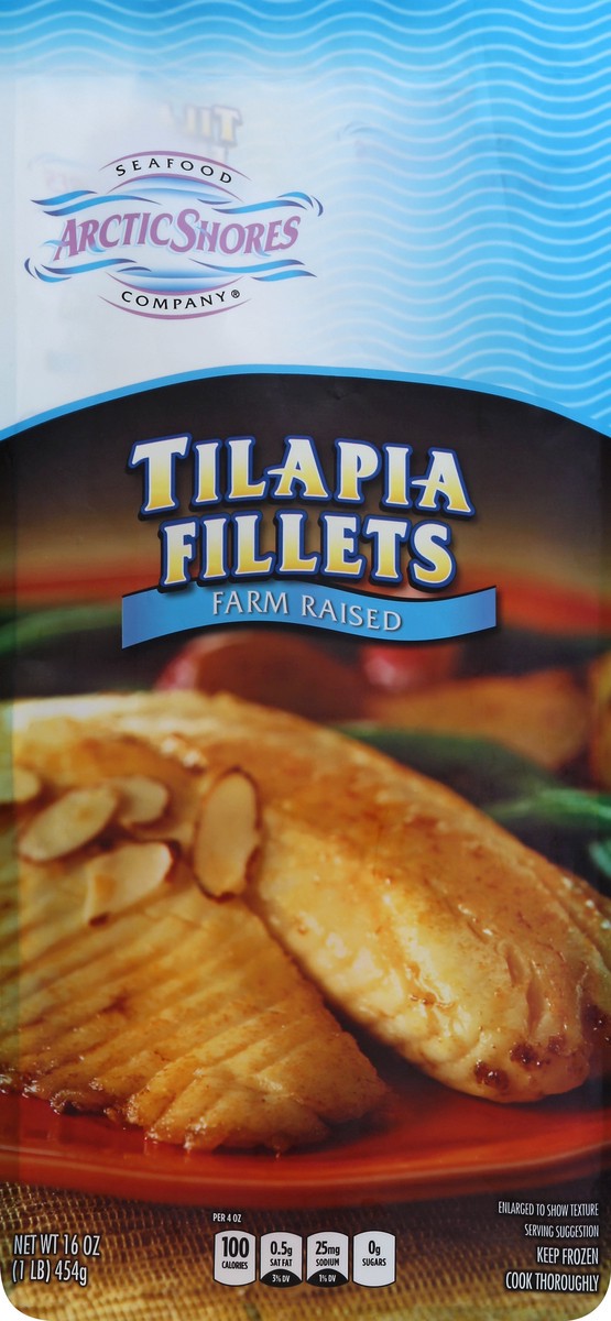 slide 5 of 6, Arctic Shores Tilapia Fillets, 16 oz