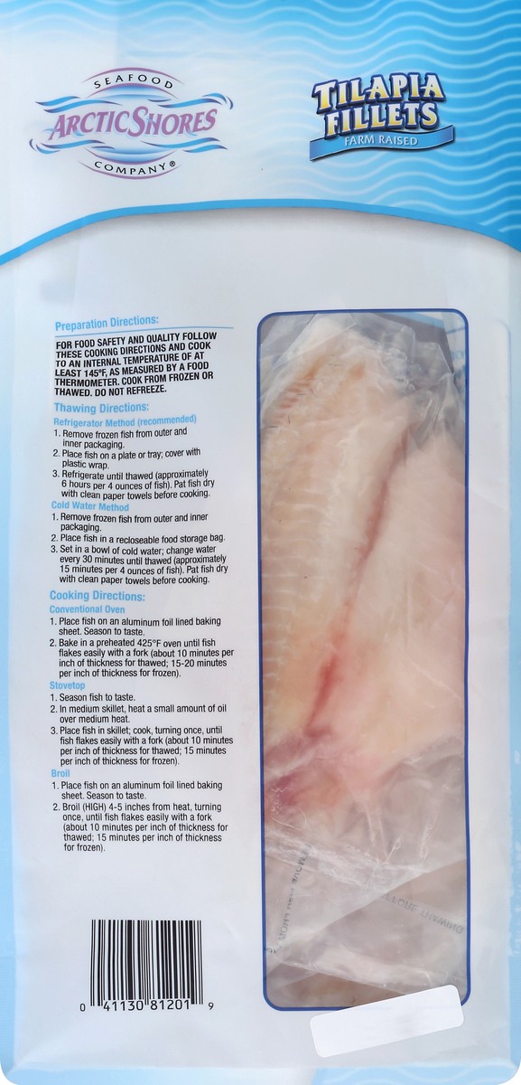 slide 6 of 6, Arctic Shores Tilapia Fillets, 16 oz