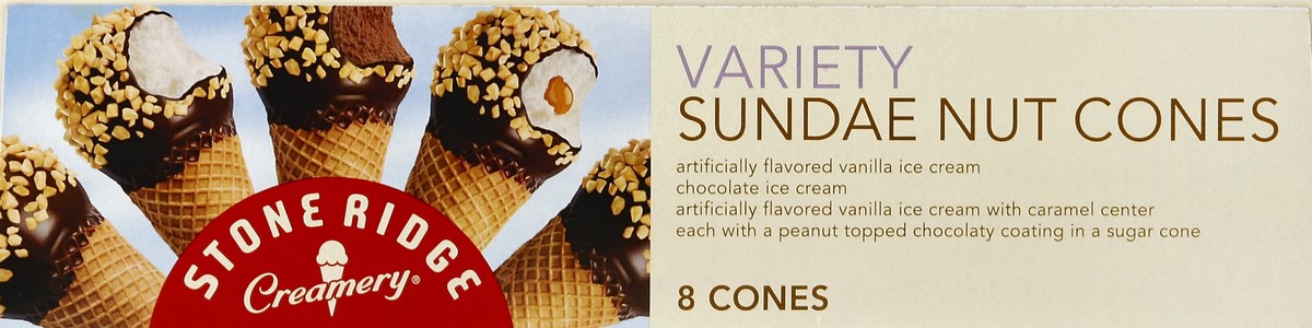 slide 4 of 4, Stone Ridge Creamery Sundae Nut Cones 8 ea, 8 ct