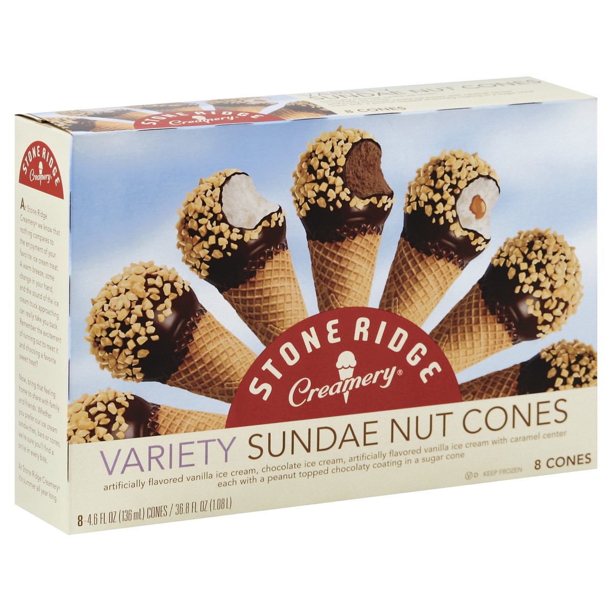 slide 2 of 4, Stone Ridge Creamery Sundae Nut Cones 8 ea, 8 ct