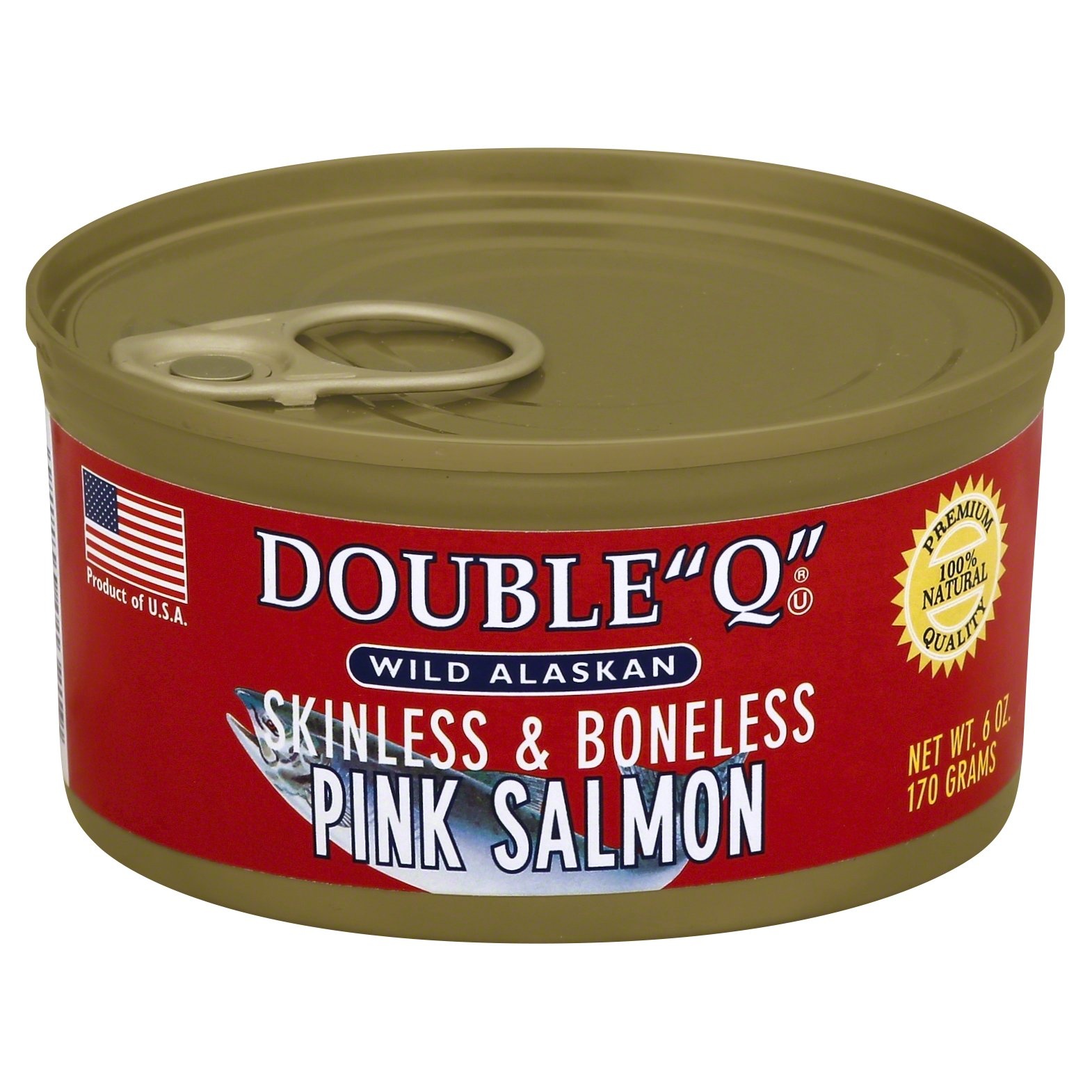 slide 1 of 2, Double Q" Salmon 6 oz, 6 oz