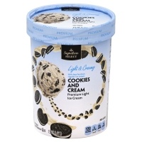 slide 1 of 1, Signature Select Ice Cream Light & Creamy Premium Cookies And Cream, 1.5 qt