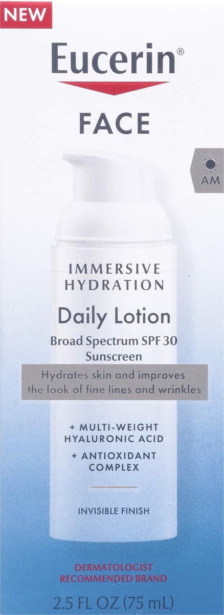 slide 2 of 13, Eucerin SPF 30 AM Face Sunscreen Daily Lotion 2.5 fl oz, 2.5 fl oz