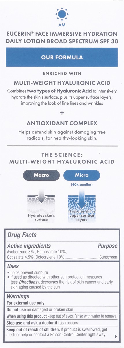 slide 8 of 13, Eucerin SPF 30 AM Face Sunscreen Daily Lotion 2.5 fl oz, 2.5 fl oz