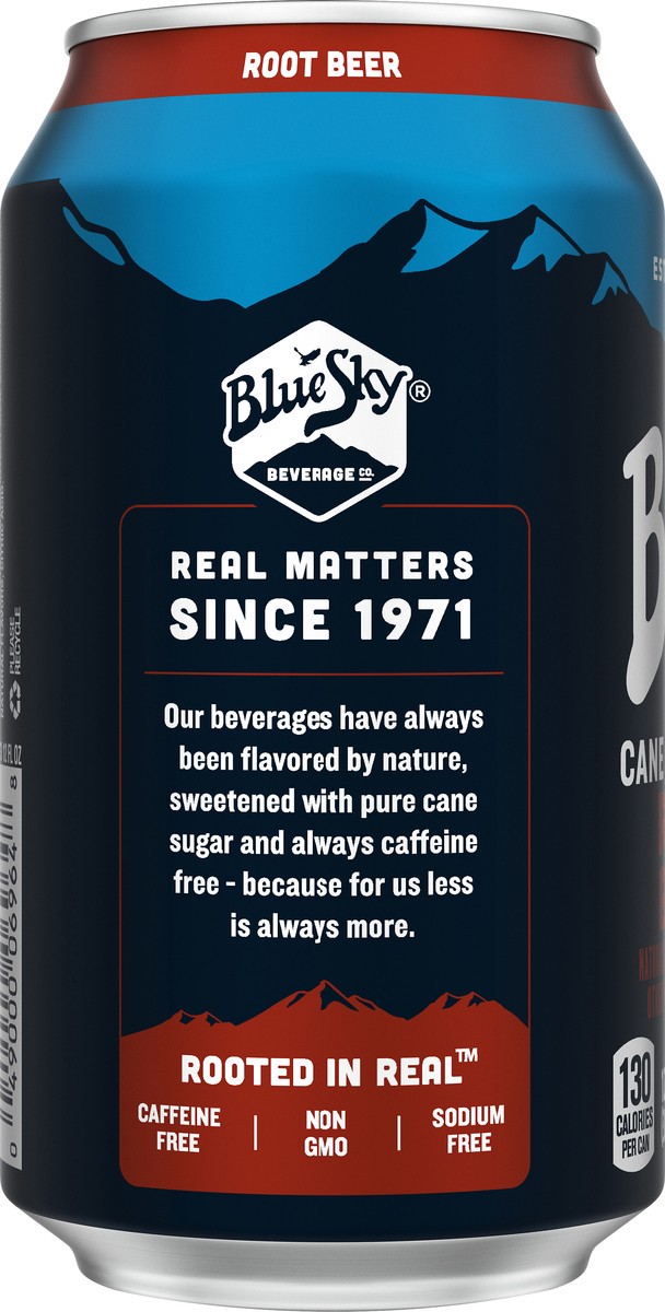 slide 5 of 8, Blue Sky Cane Sugar Root Beer Soda - 12 oz, 12 oz