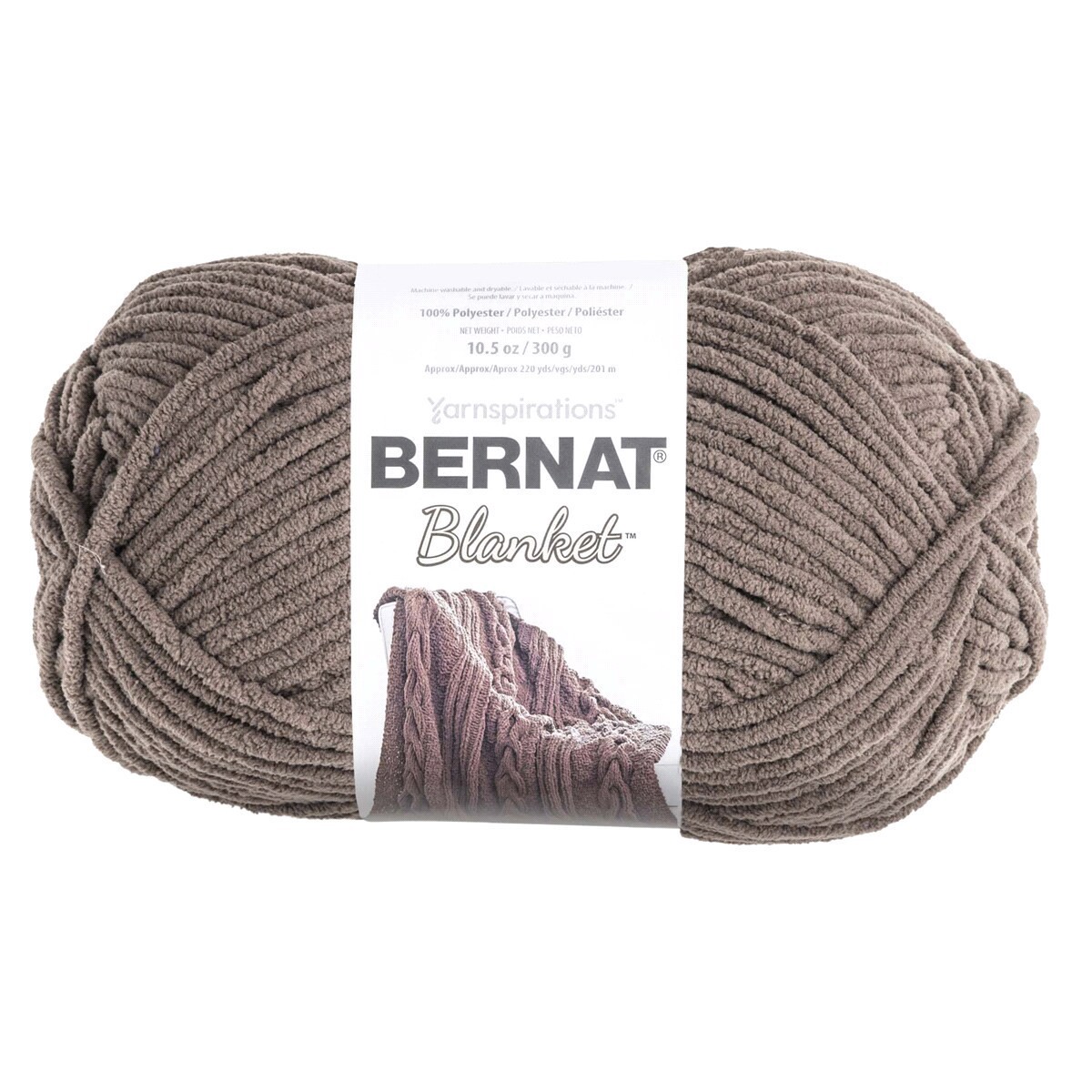 slide 1 of 1, Bernat Blanket Yarn, Taupe, 10.5 oz