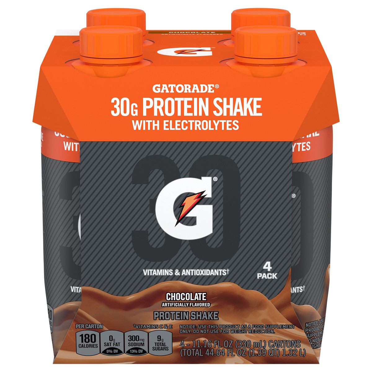 slide 1 of 3, Gatorade Protein Shake With Nutrients, 44.60 fl oz