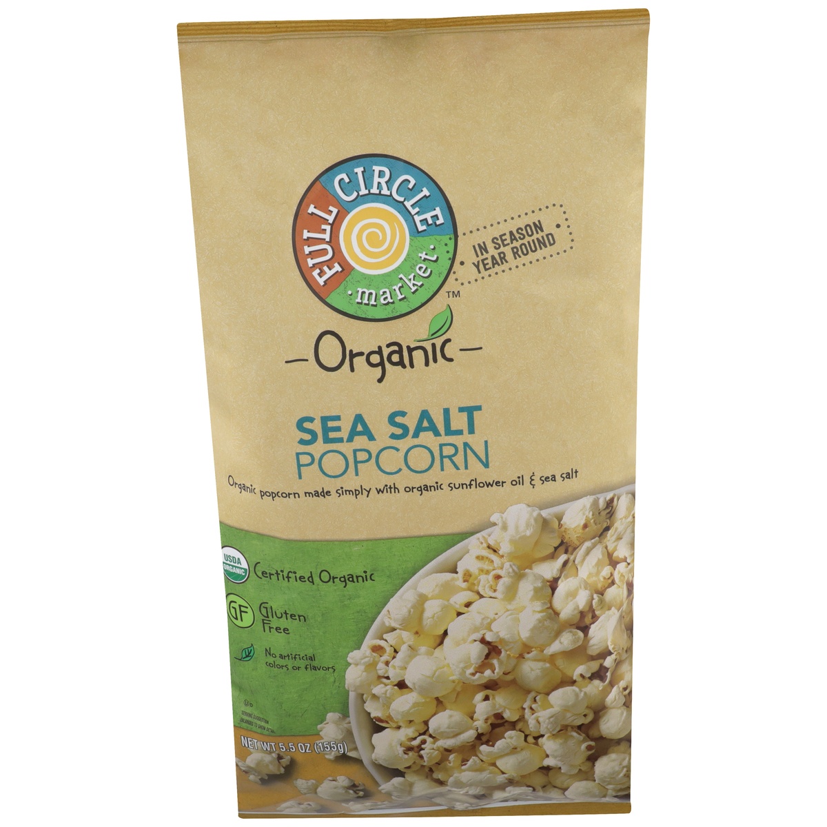 slide 1 of 6, Full Circle Market Organic Popcorn With Organic Salt, 5.5 oz