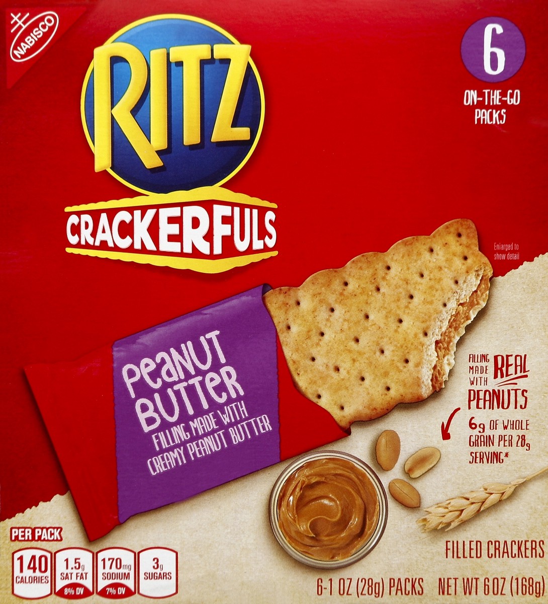 slide 4 of 5, Ritz Filled Crackers 6 ea, 6 ct