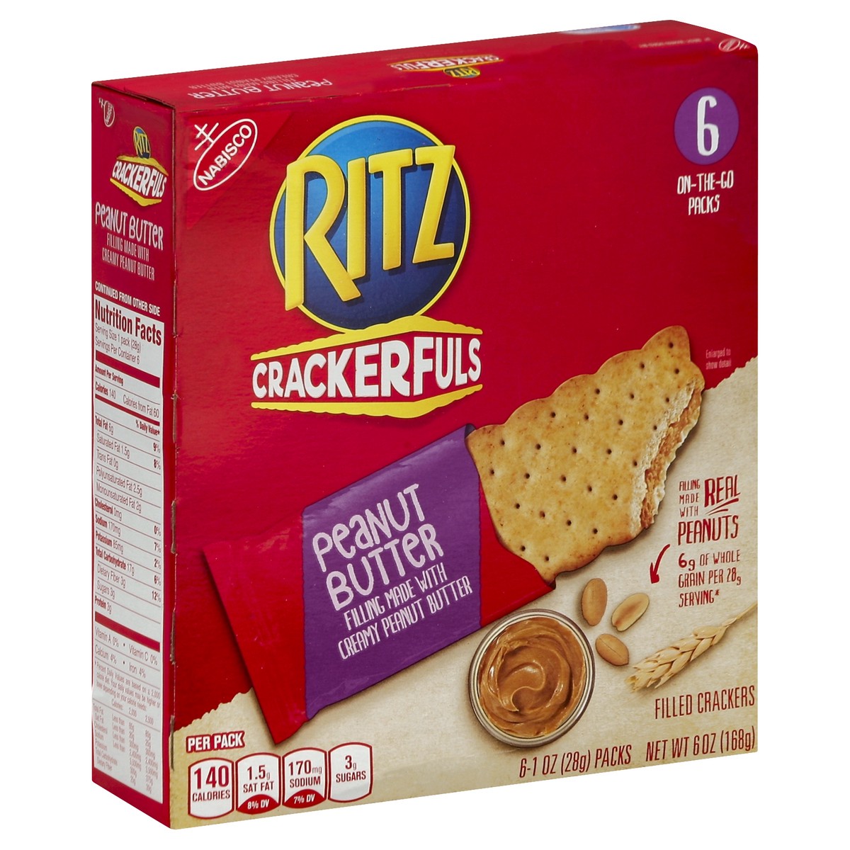 slide 5 of 5, Ritz Filled Crackers 6 ea, 6 ct