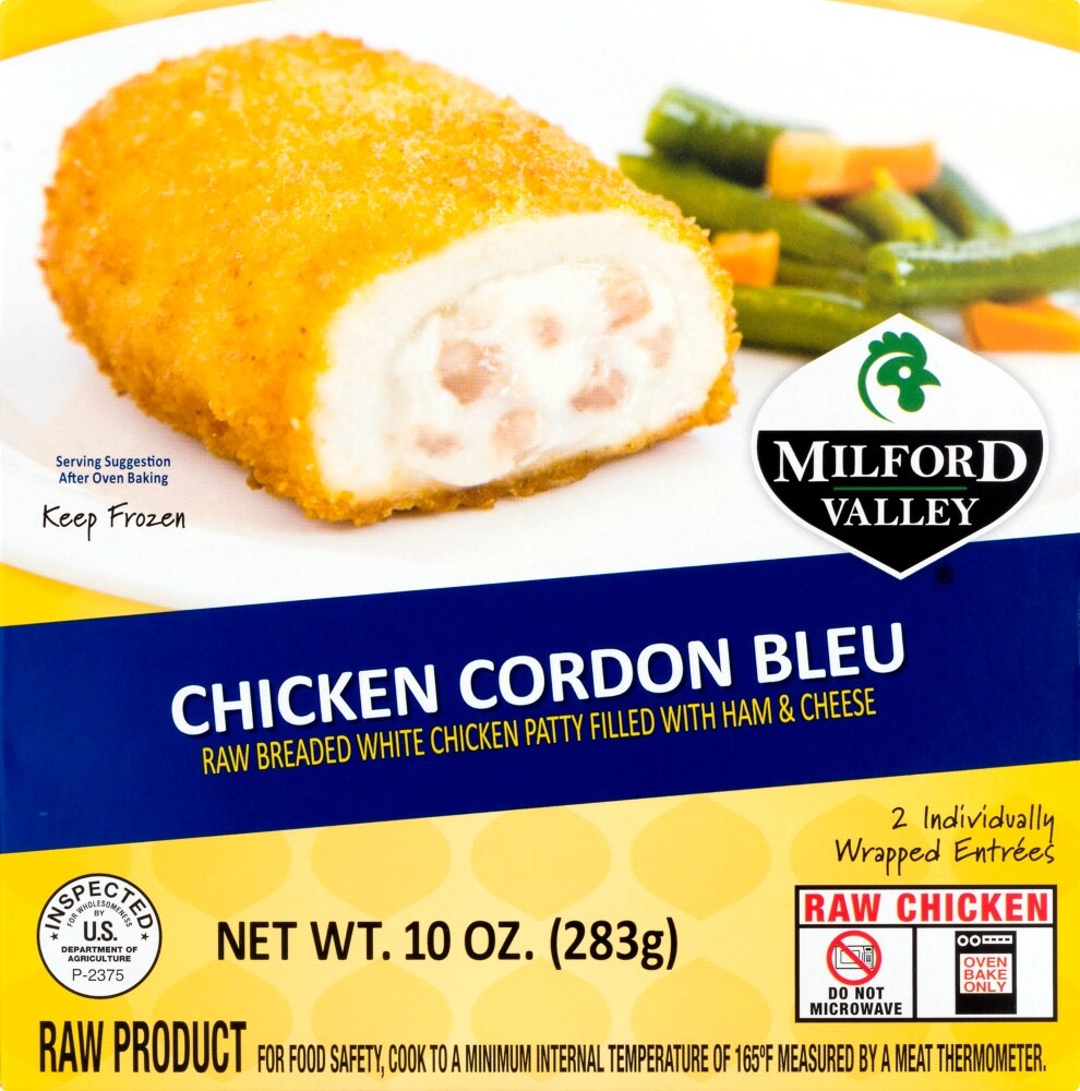 slide 1 of 1, Milford Valley Chicken Cordon Bleu, 10 oz