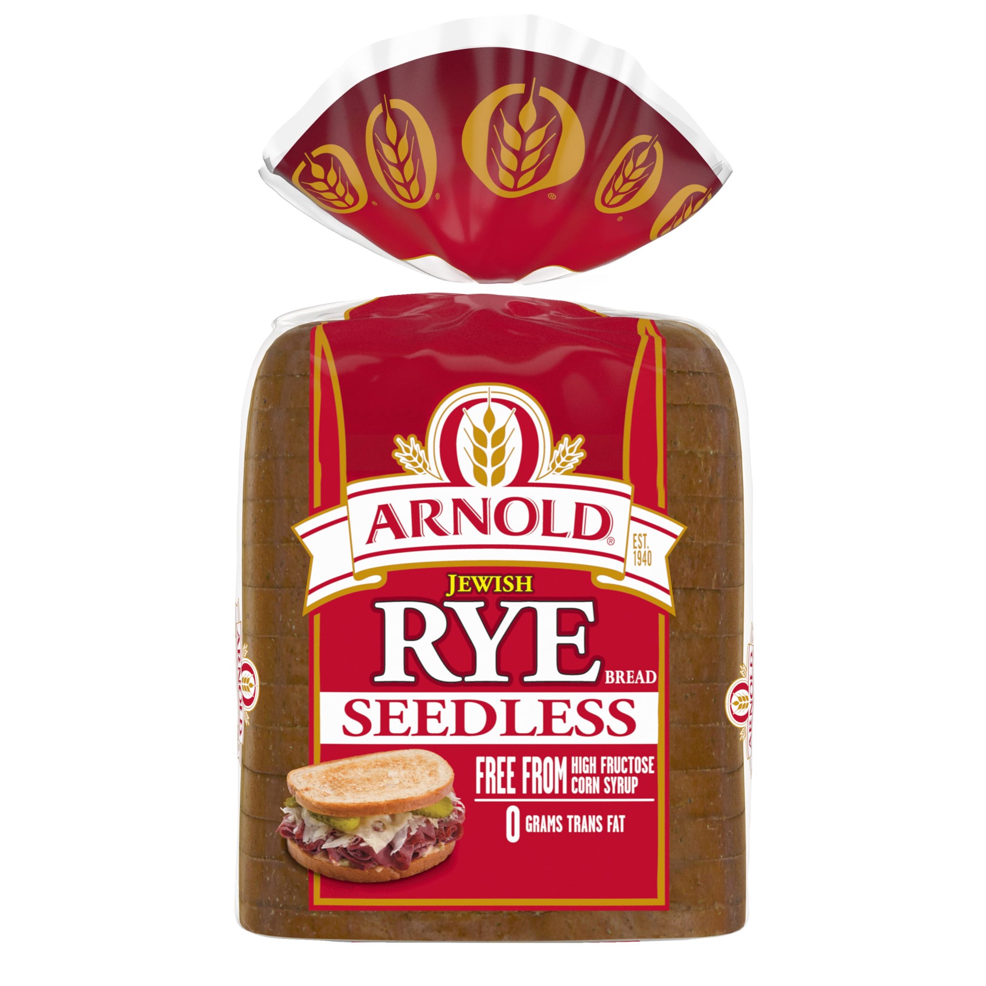 slide 1 of 5, Arnold Seedless Jewish Rye Bread, 16 oz, Rye Bread, Bag, 16 oz