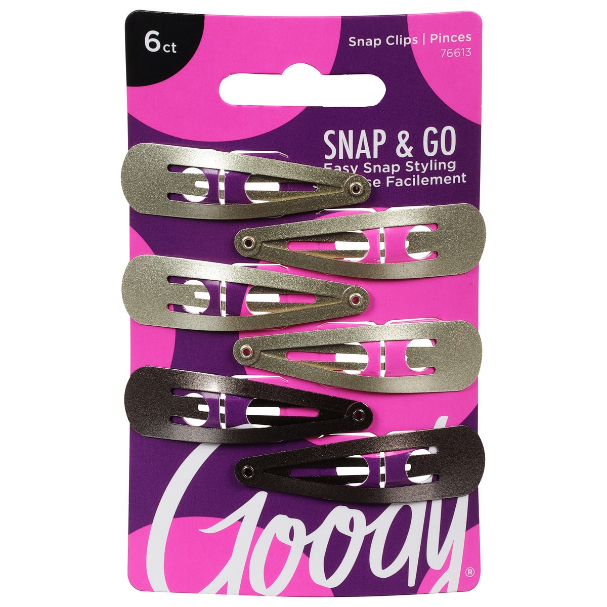 slide 1 of 9, Goody Snap Clips 6 ea, 6 ct