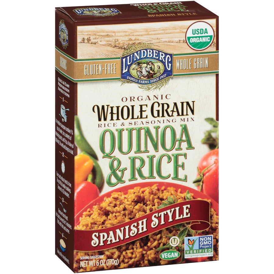 slide 2 of 8, Lundberg Organic Whole Grain Quinoa & Rice in Spanish Style, 6 oz