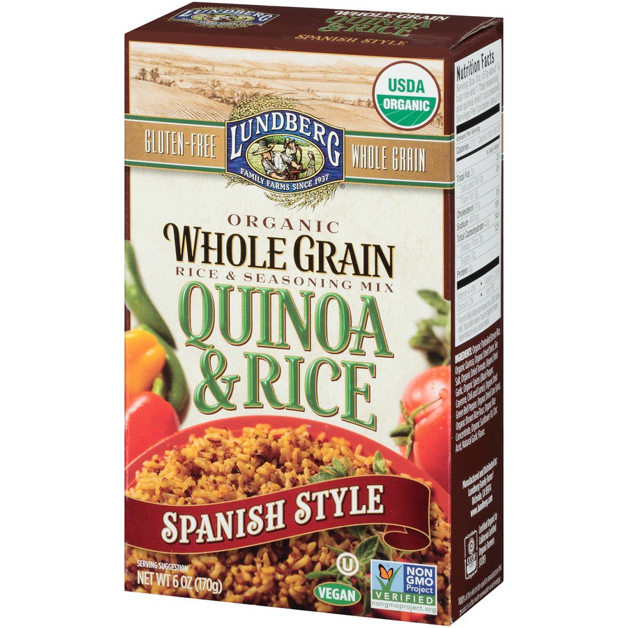 slide 3 of 8, Lundberg Organic Whole Grain Quinoa & Rice in Spanish Style, 6 oz