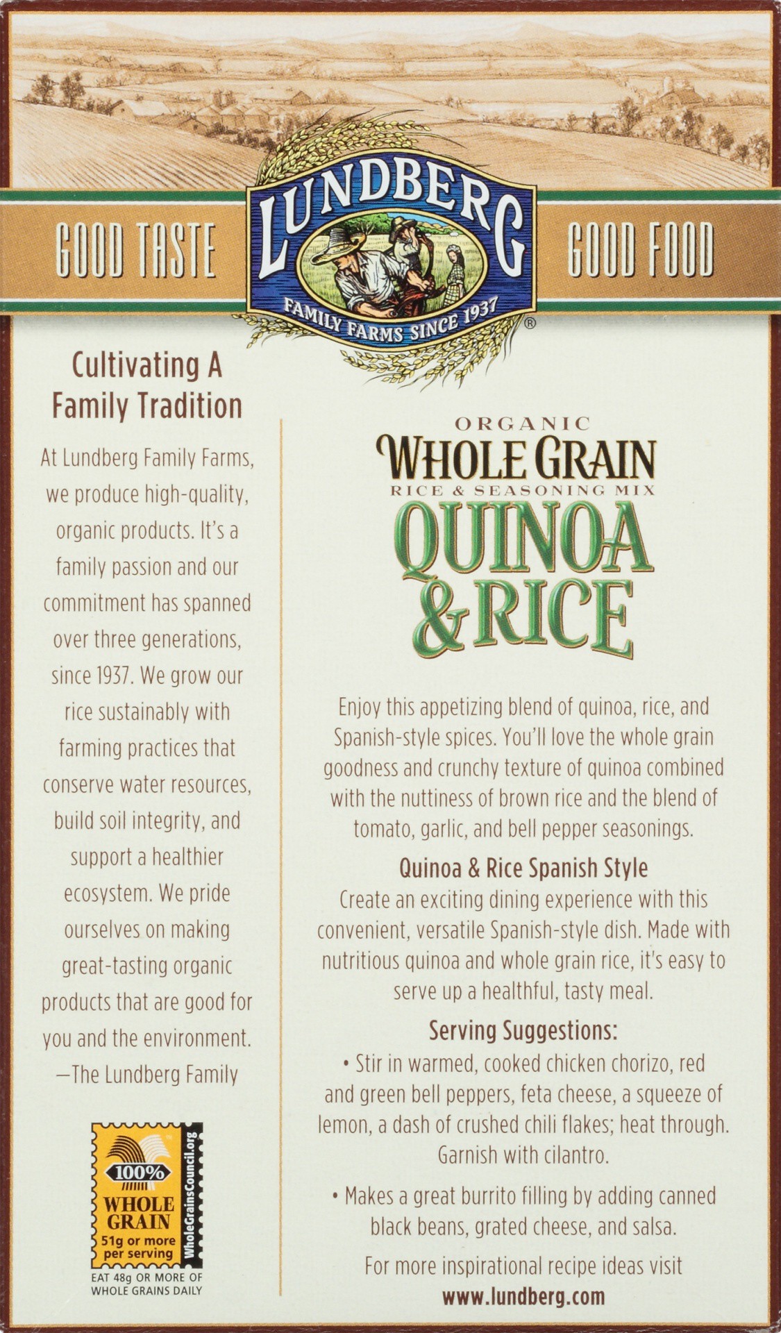 slide 6 of 8, Lundberg Organic Whole Grain Quinoa & Rice in Spanish Style, 6 oz