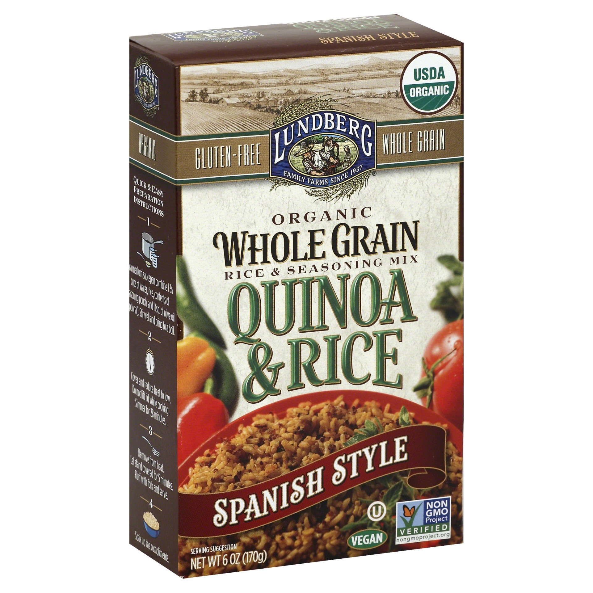 slide 1 of 8, Lundberg Organic Whole Grain Quinoa & Rice in Spanish Style, 6 oz