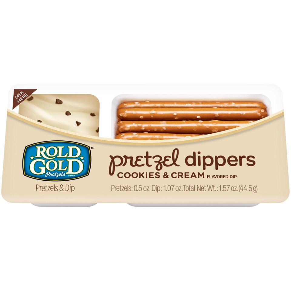 slide 1 of 3, Rold Gold Cookies & Cream Pretzel Dippers, 1.57 oz