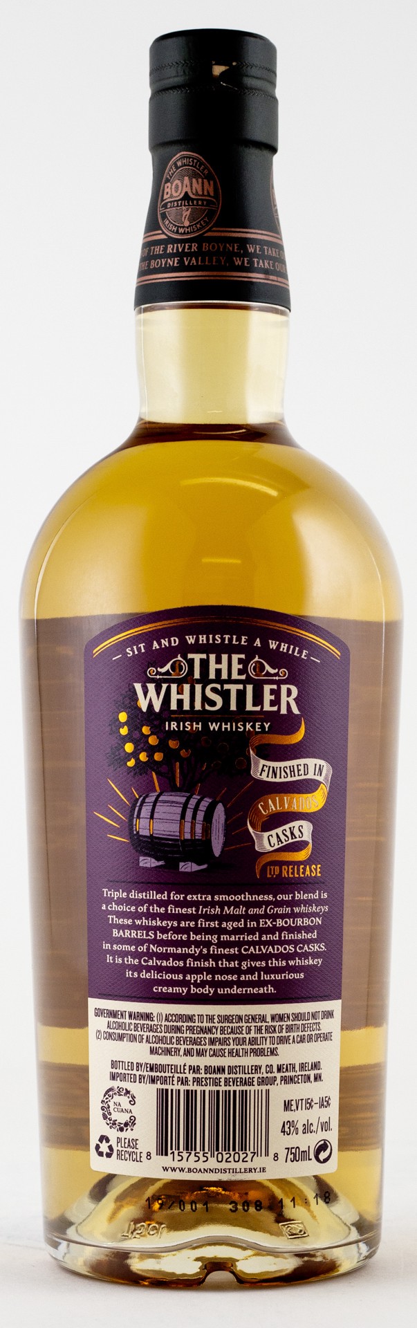 slide 3 of 3, The Whistler Calvados Cask Finish, 750 ml