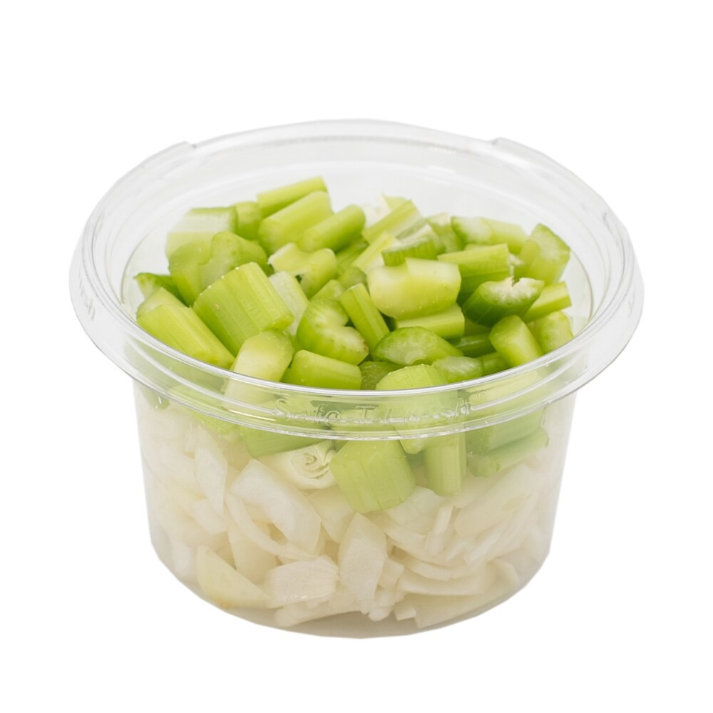 slide 1 of 1, Fresh Cut Chopped Onion And Celery, 9 oz