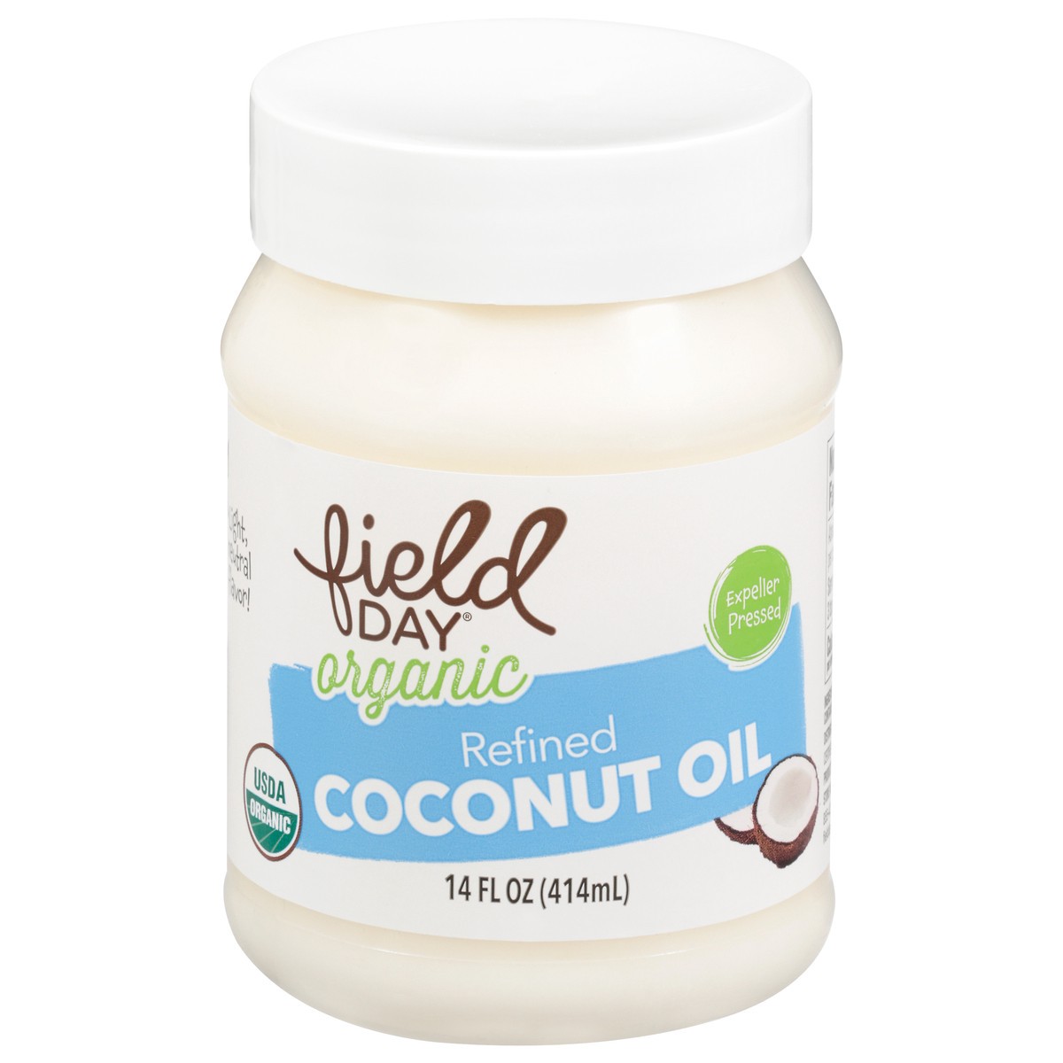 slide 1 of 13, Field Day Organic Refined Coconut Oil 14 fl oz, 14 oz