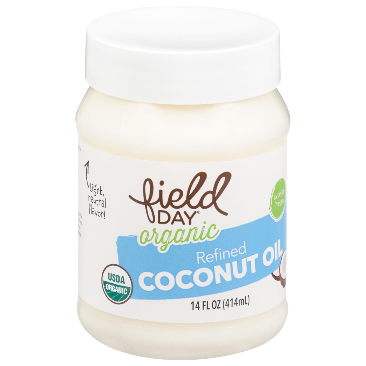 slide 5 of 13, Field Day Organic Refined Coconut Oil 14 fl oz, 14 oz