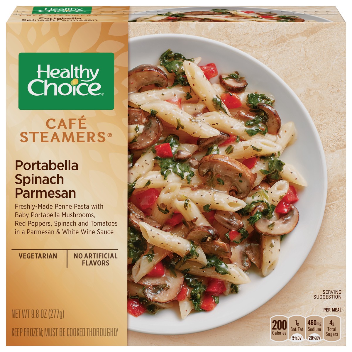 slide 1 of 11, Healthy Choice Cafe Steamers Portbella Spinach Parmesan 9.8 oz, 9.8 oz