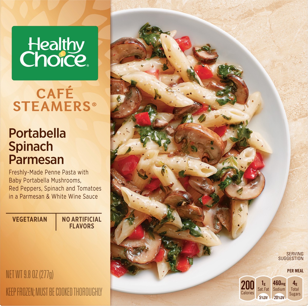 slide 7 of 11, Healthy Choice Cafe Steamers Portbella Spinach Parmesan 9.8 oz, 9.8 oz