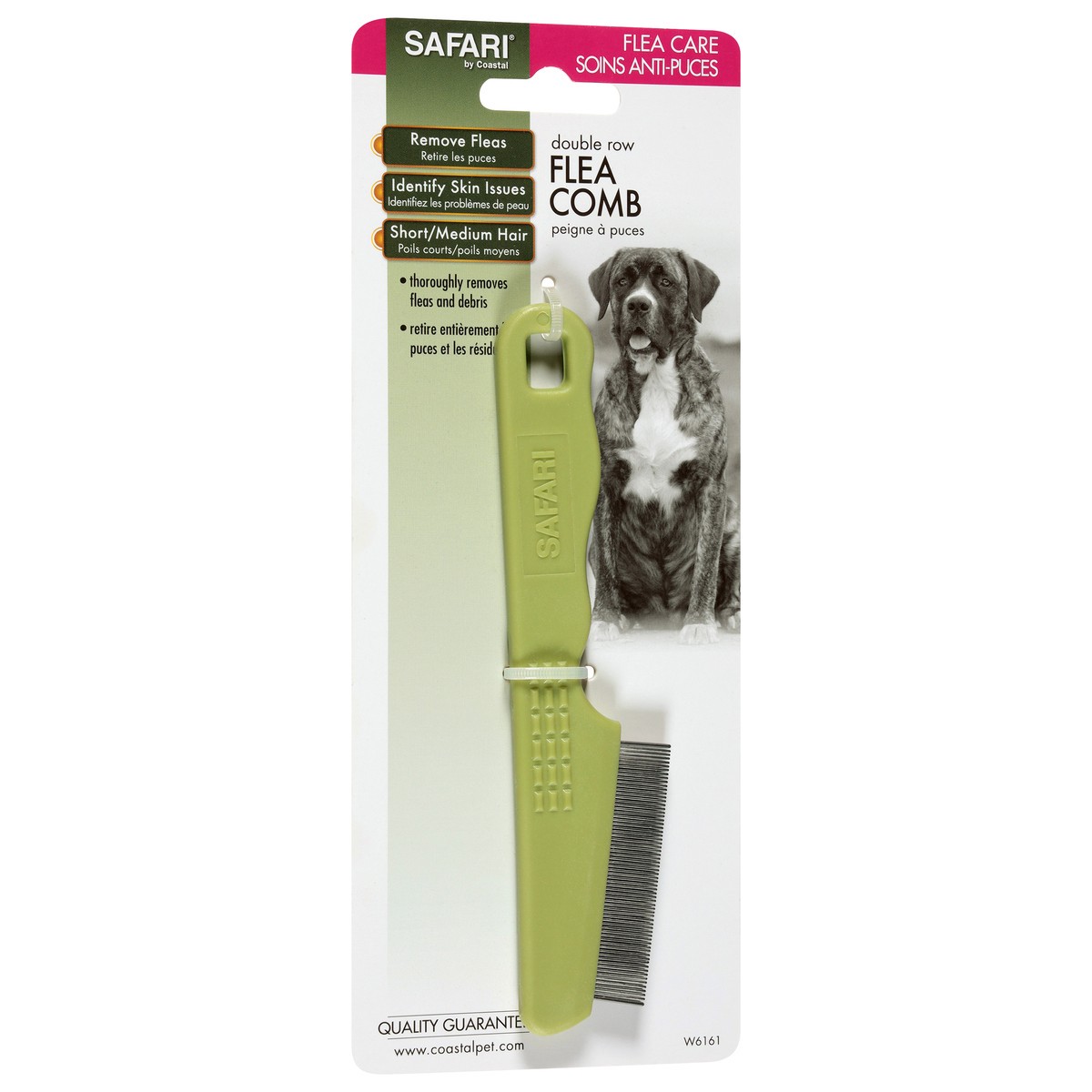 slide 11 of 12, Safari by Coastal Dog Double Row Flea Comb, No Color, Double Row (6.25" L x 1.5" W), 1.5 in