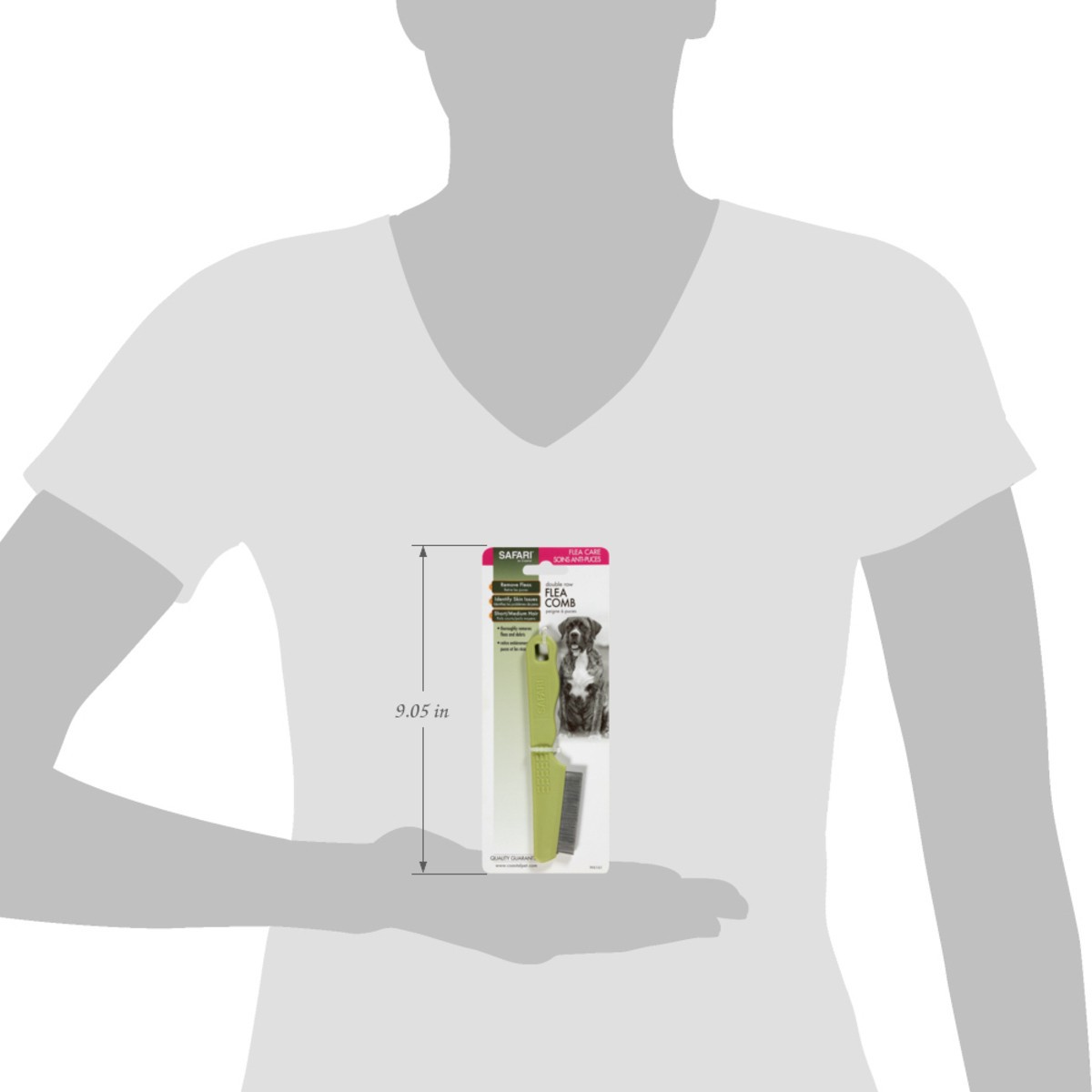 slide 8 of 12, Safari by Coastal Dog Double Row Flea Comb, No Color, Double Row (6.25" L x 1.5" W), 1.5 in