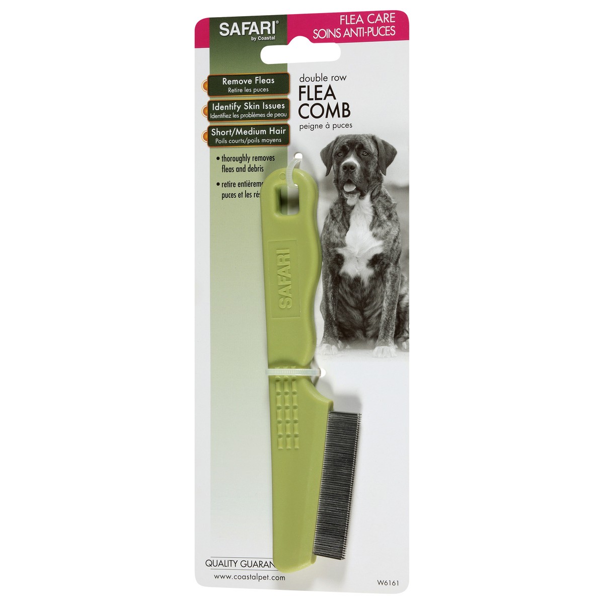 slide 7 of 12, Safari by Coastal Dog Double Row Flea Comb, No Color, Double Row (6.25" L x 1.5" W), 1.5 in