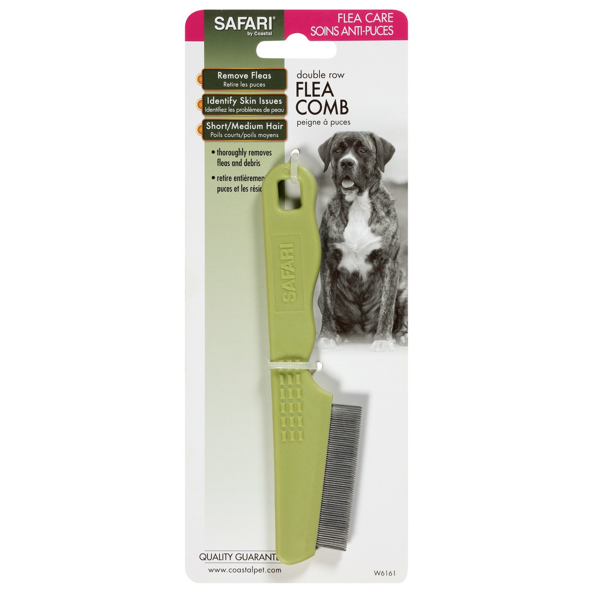 slide 5 of 12, Safari by Coastal Dog Double Row Flea Comb, No Color, Double Row (6.25" L x 1.5" W), 1.5 in