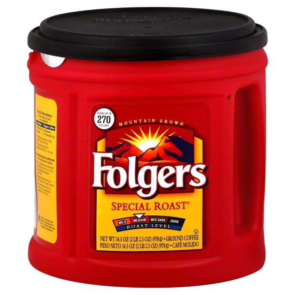 slide 1 of 1, Folgers Special Roast Medium Ground Coffee - 34.5 oz; 2 lb 2.5 oz; 978 gram, 34.5 oz; 2 lb 2.5 oz; 978 gram