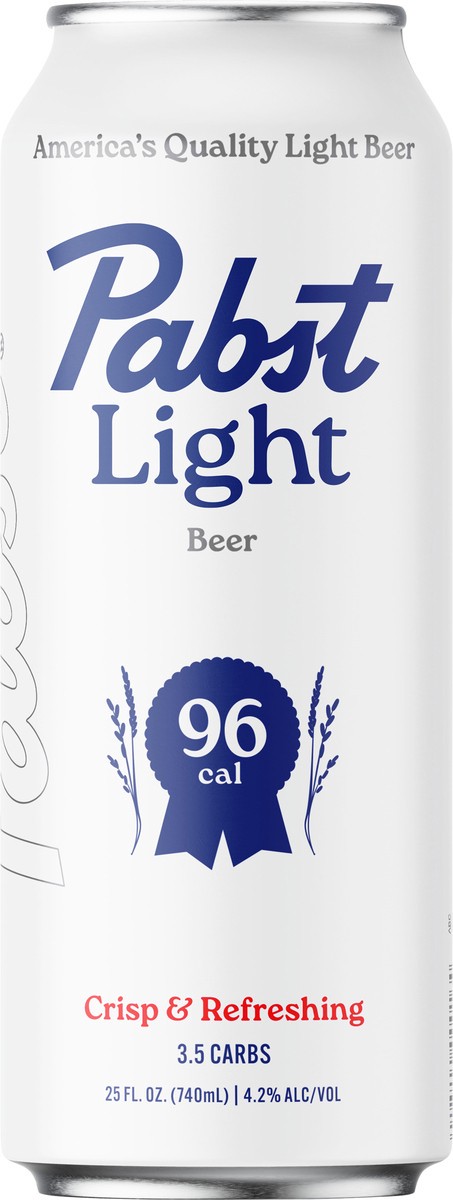 slide 3 of 8, Pabst Light Beer, 25 fl oz Aluminum Cans, 4.2% ABV, Domestic Lager, Milwaukee, WI, 25 fl oz
