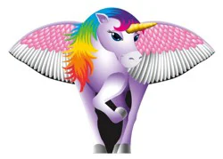 X Kites FantasyFliers Nylon Unicorn Kite, 40 in x 28 in