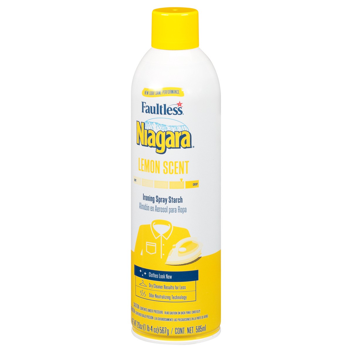 slide 4 of 12, Faultless Niagara Lemon Spray Starch Plus, 20 oz