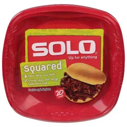 Solo 9 inch Squared Plastic Plates 20 ea