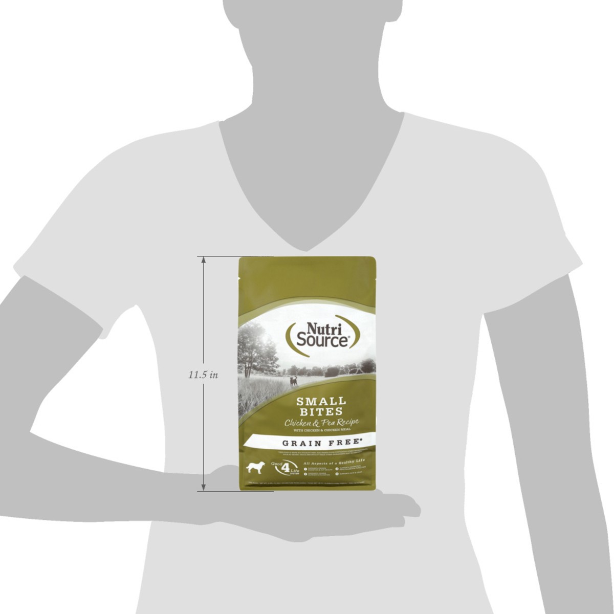 slide 4 of 15, NutriSource Small Bites Grain Free Chicken & Pea Recipe with Chicken & Chicken Meal Dog Food 4 lb, 4 lb