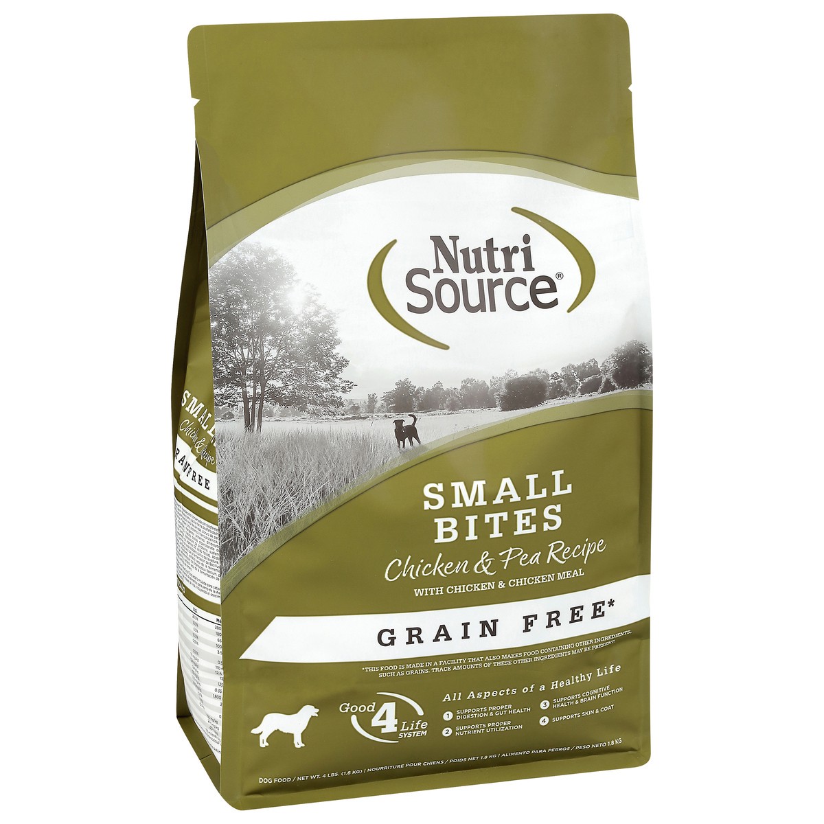 slide 10 of 15, NutriSource Small Bites Grain Free Chicken & Pea Recipe with Chicken & Chicken Meal Dog Food 4 lb, 4 lb