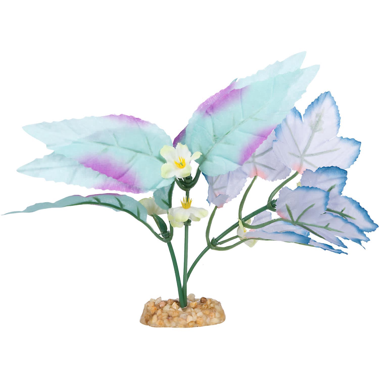 slide 1 of 1, Imagitarium Blue Purple Leaf Mix Silk Aquarium Plant, medium