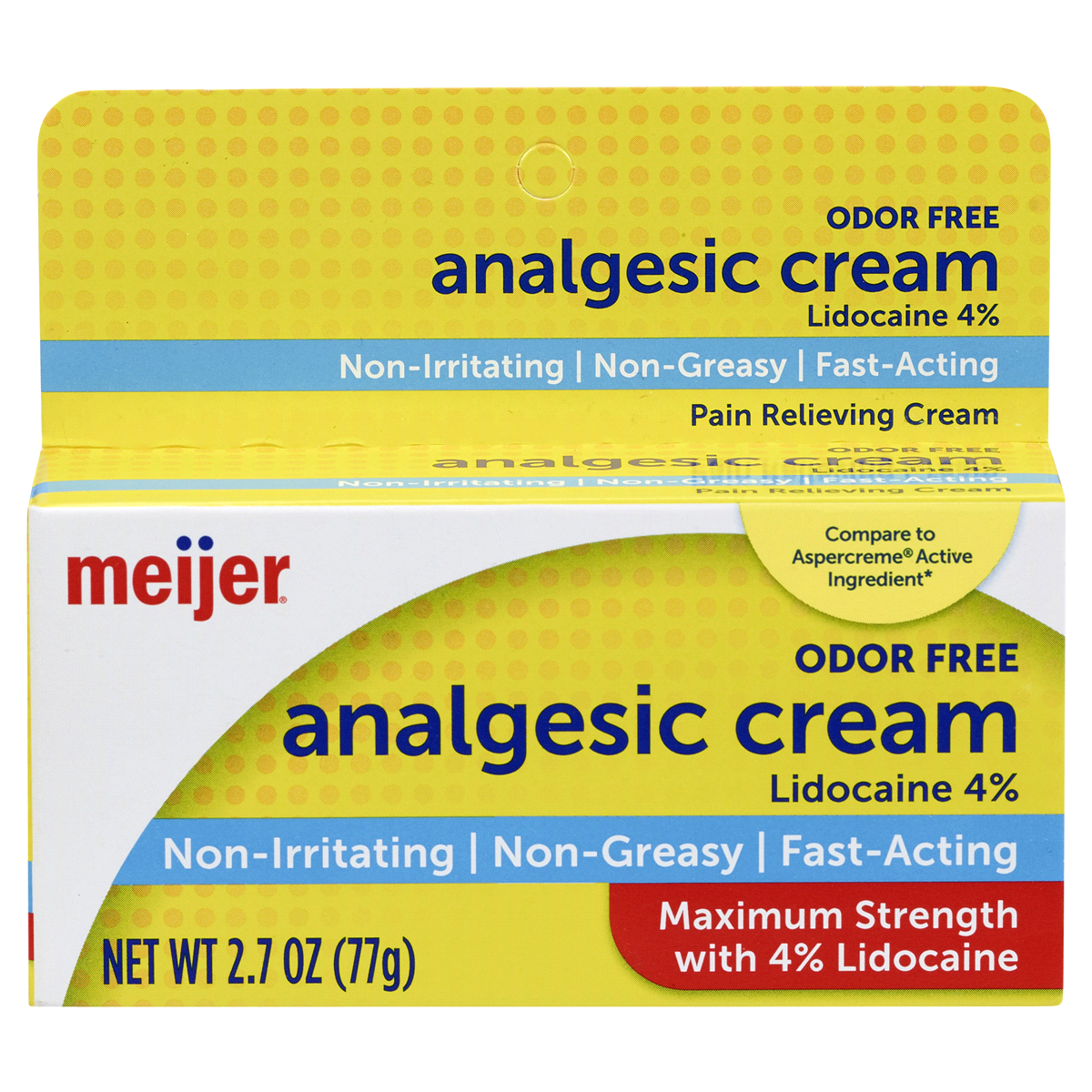 slide 1 of 9, Meijer Analgesic Cream With Lidocaine, 2.7 oz