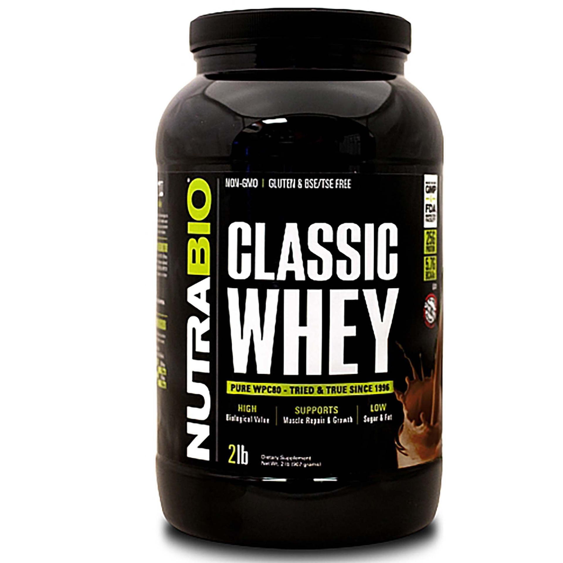 slide 1 of 1, NutraBio Classic Whey - Chocolate Milkshake, 2 lb