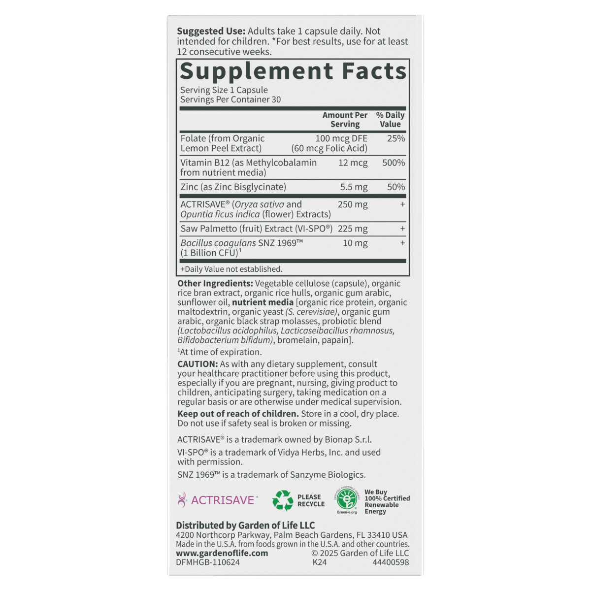 slide 4 of 6, Garden Of Life Men's Hair Growth, 30 ct