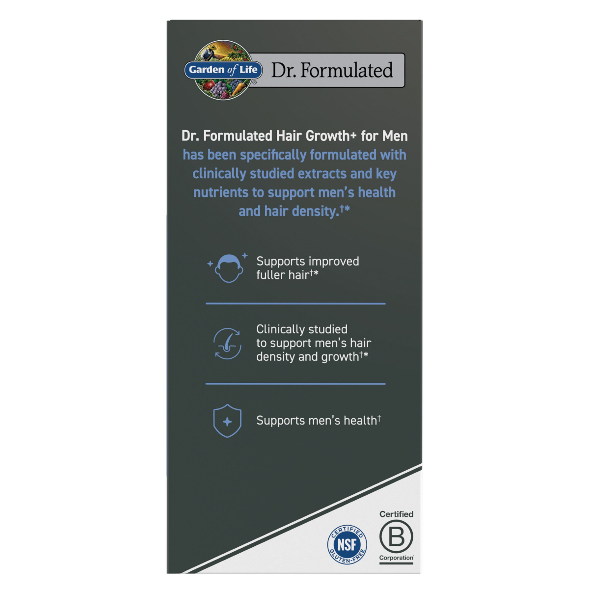 slide 3 of 6, Garden Of Life Men's Hair Growth, 30 ct