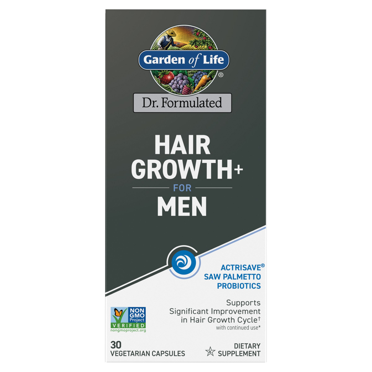 slide 1 of 6, Garden Of Life Men's Hair Growth, 30 ct