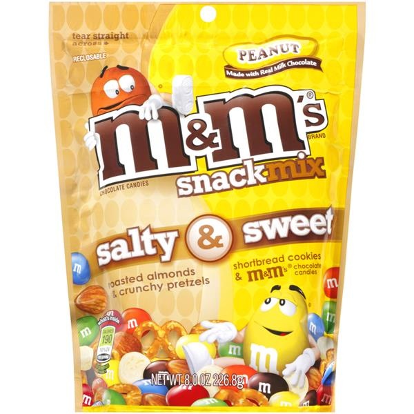 slide 1 of 1, Mars M&M's Salty & Sweet Snack Mix, 8 oz