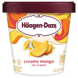 Häagen-Dazs Ice Cream, Mango, 14 fl. oz. Cup | No rBST | Gluten Free