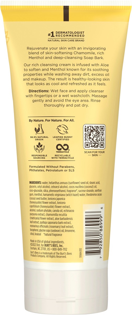 slide 4 of 12, Burt's Bees Soap Bark and Chamomile Deep Cleansing Cream, 6 oz