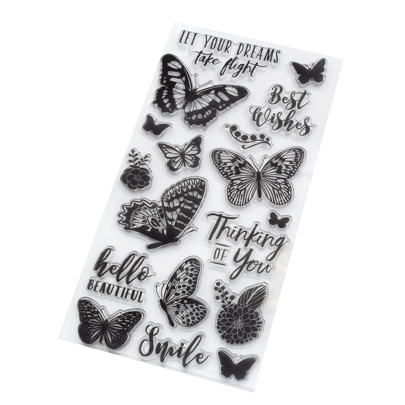 slide 5 of 6, Butterfly Clear Stamps By Recollections, 9.45 in x 4 in