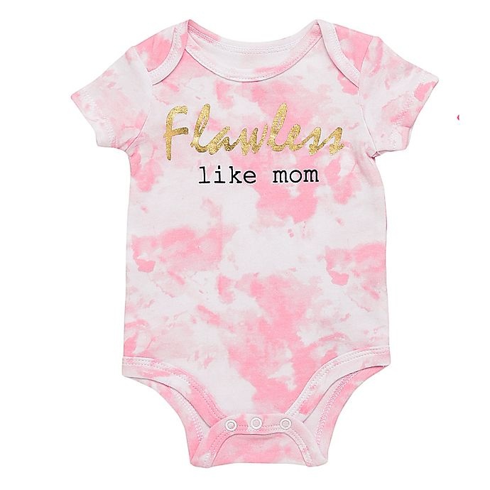 slide 1 of 1, Baby Starters Bodysuit NB Flawless Like Mom Pink/Gold, 1 ct